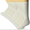 Fruit of the Loom Men's 12 Pair Cushioned Low Cut Sock Sockshosiery, -white, Shoe size 6-12 view 1