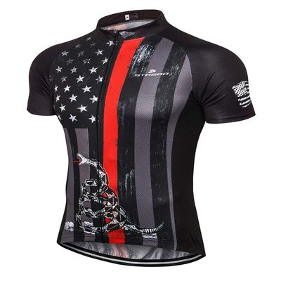 Strgao Men's Cycling Jersey Bike Short Sleeve Shirt Medium White