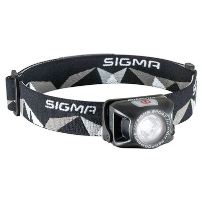 Sigma HEADLED II Multi Sport Head Light/ Headlamp, Rechargeable, 120 Lumens, 35 m Beam Range, 400 m Visibility, Integrated Micro USB Recharge, 4 Modes, Washable Elastic Band, IP44 Splash Resistant