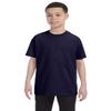 Hanes Authentic TAGLESS Boys' Cotton T-Shirt_Navy_L view 2