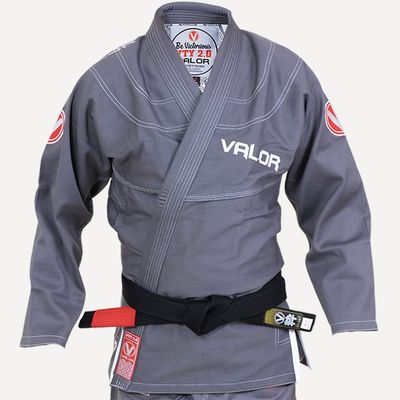 Kids Valor Victory 2.0 Premium BJJ GI - Gray | FREE White Belt (M0)