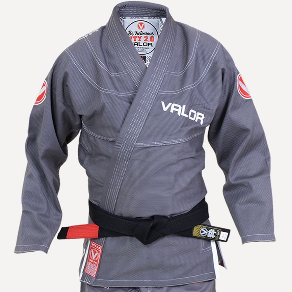 Kids Valor Victory 2.0 Premium BJJ GI - Gray | FREE White Belt (M0)