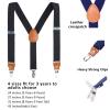 AWAYTR Kids Boys Adults Suspenders - 4 Sizes Sturdy Metal Clips Elastic Adjustable Suspender (24 inches (3 Years-6 Years),Black) view 2