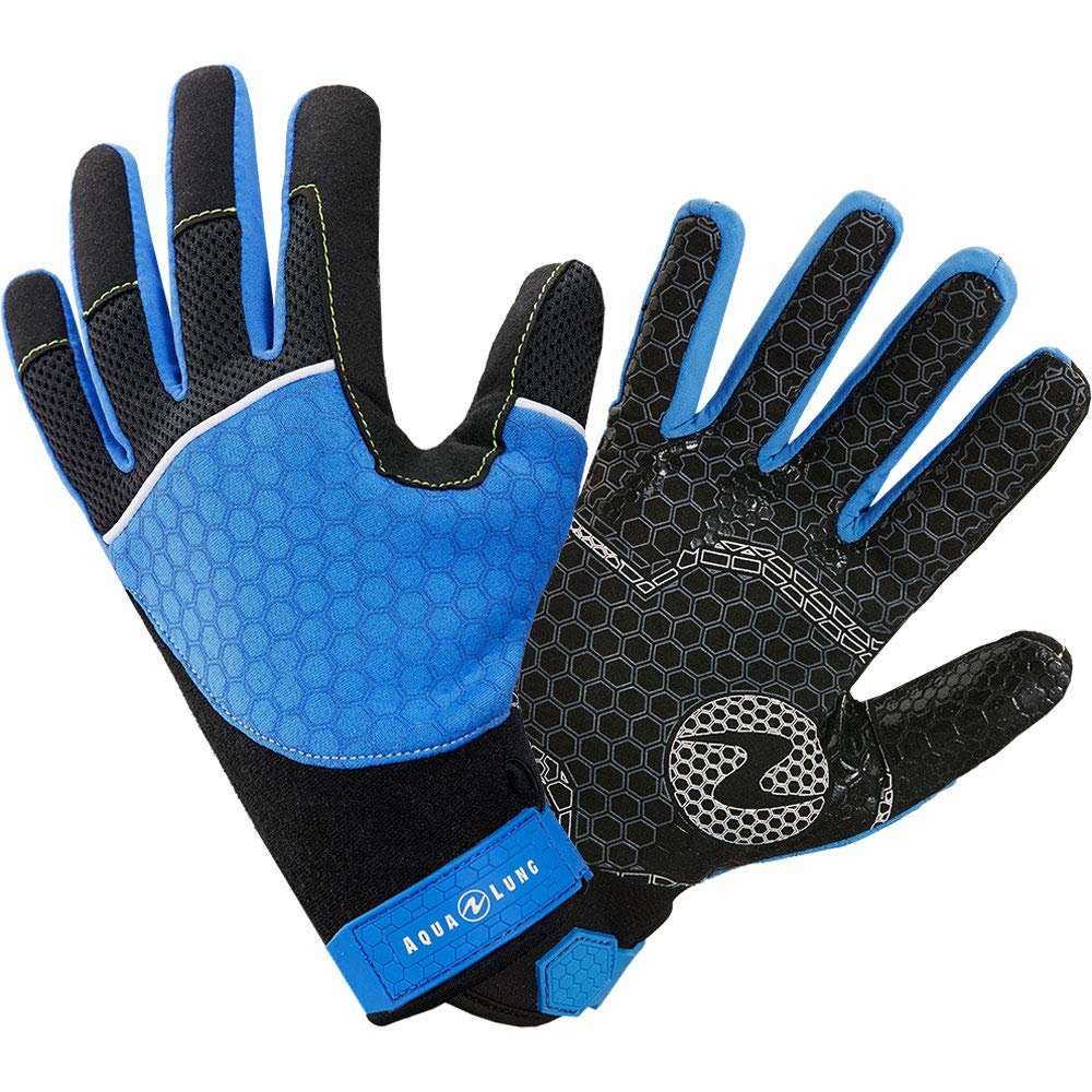 Aqualung Velocity Gloves (Small, Blue/Black)
