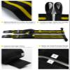 Fitgriff Wrist Wraps for Weightlifting (18") Heavy-Duty Support for Gym, Bench Press, and Pushups (1 Pair) - for Men and Women (Black/Yellow) view 3