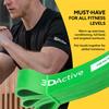 3DActive Pull Up Assist Band - Resistance Band for Strength Training, Powerlifting, Body Stretching, Crossfit - Exercise Guide Included - 50 to 125 lbs - Green. view 4