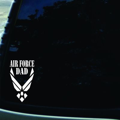 4" X 4.5" Air Force Dad Vinyl DIE Cut Decal for Your car, Truck, Window, Laptop, MacBook