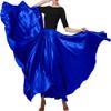 Backgarden Ladies 20 Yard Elegant Satin Long Full Skirt for Ballroom Belly Dance Performance Costume Dress Navy Blue view 1