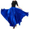 Backgarden Ladies 20 Yard Elegant Satin Long Full Skirt for Ballroom Belly Dance Performance Costume Dress Navy Blue view 2