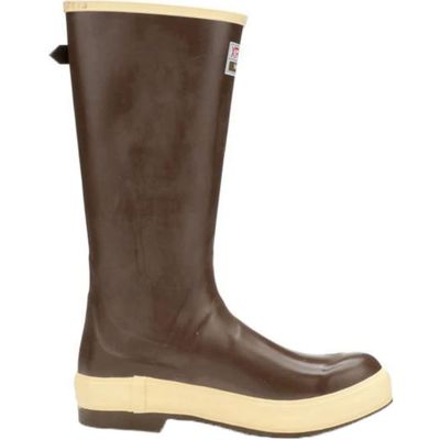 XTRATUF Mens Fishing Watertight Latex Neoprene Arch Support Slip Resistant Traction Legacy Boots, 15in w/Side Gussets - Plain Toe, Brown, 3