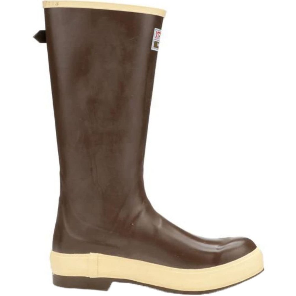 XTRATUF Mens Fishing Watertight Latex Neoprene Arch Support Slip Resistant Traction Legacy Boots, 15in w/Side Gussets - Plain Toe, Brown, 3