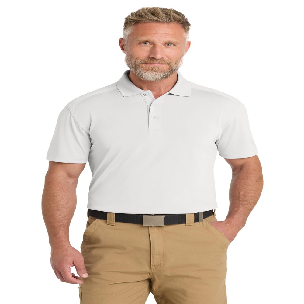 CornerStone Unisex Select Lightweight Snag-Proof Polo | Collared Shirt for Men & Women, Casual Fit Top for Work, Golf & Tennis, Polos/Knits, White, 3XL