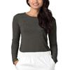 Adar Underscrubs for Women - Long Sleeve Underscrub Comfort Tee - 2900 - Heather Charcoal - 3X view 1