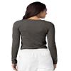 Adar Underscrubs for Women - Long Sleeve Underscrub Comfort Tee - 2900 - Heather Charcoal - XL view 2