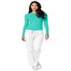 Adar Underscrubs for Women - Long Sleeve Underscrub Comfort Tee - 2900 - Sea Glass - M view 4