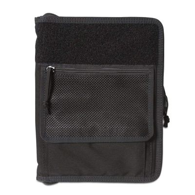 Tactical Notebook Covers Tactical Leaderbook Cover System | Zippered Case for Notebooks 9" x 6" to 9.75" x 7" with Pen Loops | Durable Organizer for Field Use (Black)