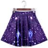 Sister Amy Women's Pleated Elastic Waist Band Flared Galaxy Print Midi Skater Stars US XXL view 3