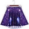 Sister Amy Women's Pleated Elastic Waist Band Flared Galaxy Print Midi Skater Stars US XXL view 4