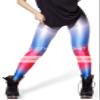 Sister Amy Women's Digital Pattern Printed Ankle Elastic Tights Legging Green Sky-1 US S view 1
