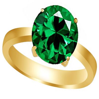 Solitaire Engagement Ring for Women Round Simulated Emerald 925Y Silver-9