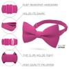 Bow Tie House Men's Classic Pre-Tied Bow Tie Formal Solid Tuxedo (Large, Hot Pink) view 2
