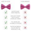 Bow Tie House Men's Classic Pre-Tied Bow Tie Formal Solid Tuxedo (Large, Hot Pink) view 3