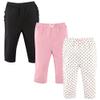 Hudson Baby Unisex Baby Cotton Pants and Leggings Black Hearts, 3-6 Months