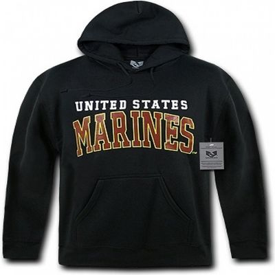 Rapiddominance US Marines Pullover Hoodie, Black, Small