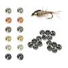 Aventik 50pc Brass Beads Tapered Hole Fly Tying Materials Lure Jig 10 Colors / 5 Sizes Fly Fishing (Fluro Black, 2.8 mm (7/64")) view 1