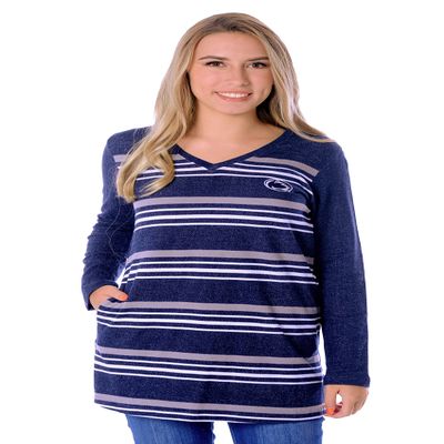 NCAA Women's Fleece Tunic, Navy/White, Large