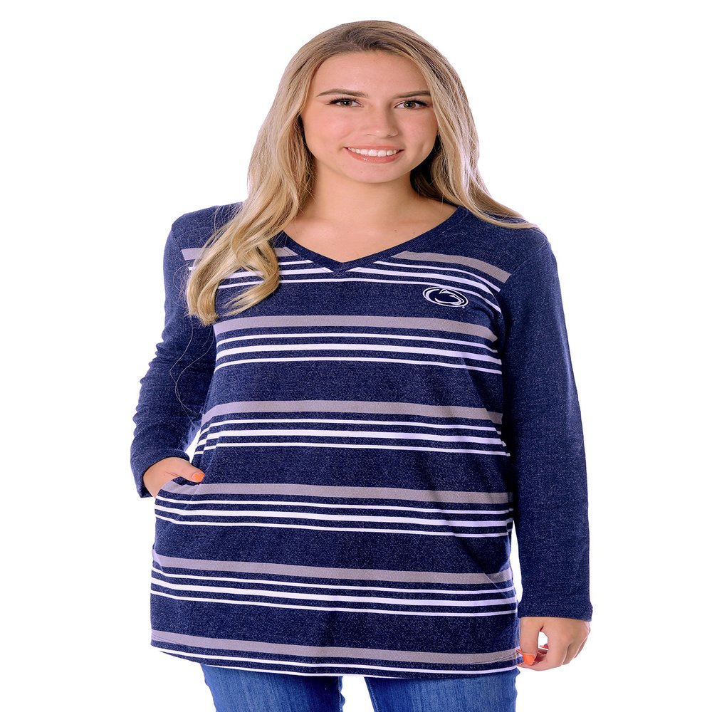 NCAA Women's Fleece Tunic, Navy/White, Large