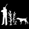 Express Yourself Unpland Pointer and Hunter (White - Facing as Shown - 3XL) Decal Sticker - Hunting Dog Collection view 1