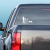 Express Yourself Unpland Pointer and Hunter (White - Facing as Shown - 3XL) Decal Sticker - Hunting Dog Collection view 2