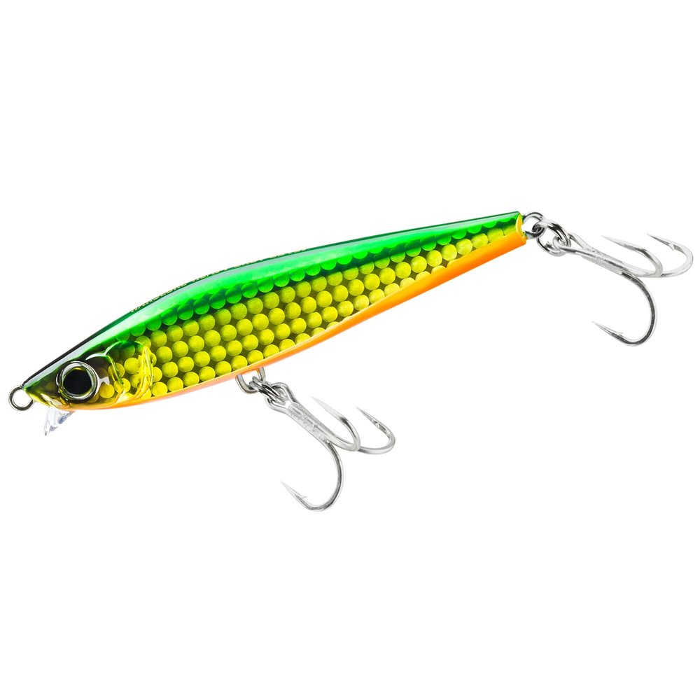 Duel Hardcore (Hardcore) Lure, Pencil Bait, Hardcore Heavy Shot (S), 3.3 inches (85 mm), Weight: 0.7 oz (20 g), F1180-HGGR-Gold Green, Chivas, Flounder, Blue