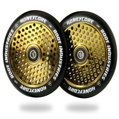 120mm Honeycore Wheels - Black/Gold