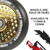 120mm Honeycore Wheels - Black/Gold view 2