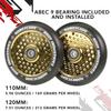 120mm Honeycore Wheels - Black/Gold view 3