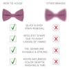 Bow Tie House Boys Classic Pre-Tied Bow Tie Formal Solid Tuxedo (Medium, Smoky Rose) view 3