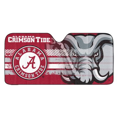 B071ZY57BT FANMATS 60000 NCAA Alabama Crimson Tide Windshield Sun Auto Shade, Sun Shield Sun Visor, Accordion tri-fold for Storage, 27.5" x 58" - 70cm x 147cm, Colorful Team Design