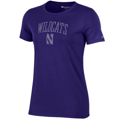 Champion NCAA Women's University V-Neck 1, Northwestern Wildcats, X-Small