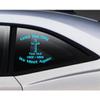 Custom Cross 9 in Loving Memory Personalized Car-Wall-Vinyl Decals Stickers, 48 Inches view 1