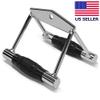 FITNESS MANIAC Home Gym Cable Attachment Handle Machine Exercise Chrome PressDown Combo Set (Double D Rubber) view 3