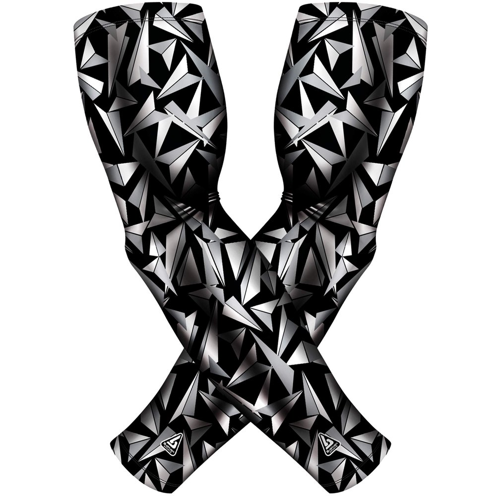 B-Driven Sports Premium Pro-Fit Compression Arm Sleeves for Men Women & Youth 44 Graphic Designs Improve Circulation Reduce Muscle Fatigue Enhance Performance for Baseball Football & More (1 Pair)