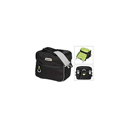 BASIL Unisex's Miles Handlebar Cycle Bag, Black/Lime, 6 Litre