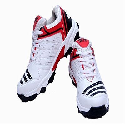 Men's White Batting Cricket Shoe All Rounder with Imported Sole (11 US)