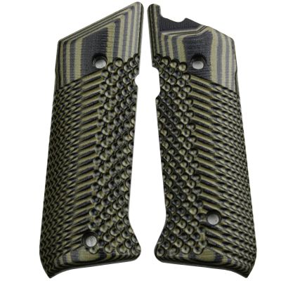 StonerCNC Mark IV Target Hunter or Competition Grips G10 Slash and Burn Design Will Fit Ruger Mark IV Rimfire Only (OD Green Black)