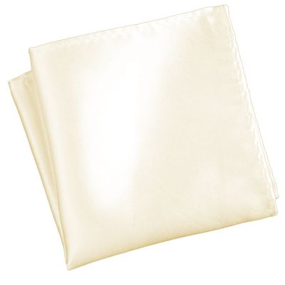 Flairs New York Gentleman's Essentials Weekend Casual White Pocket Square (Pearl White [Silky Smooth])