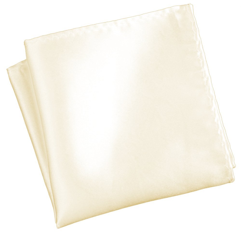 Flairs New York Gentleman's Essentials Weekend Casual White Pocket Square (Pearl White [Silky Smooth])