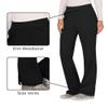 Cherokee Women's Mid Rise Straight Leg Pull-on Pant, Small Petite, Black view 3