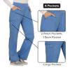 Cherokee Women Scrub Pant with Straight Leg Pull-on Pant Medical Bottom with 4 Pocket & 2-Way Stretch Fabric - WW110, M, Ciel Blue view 4